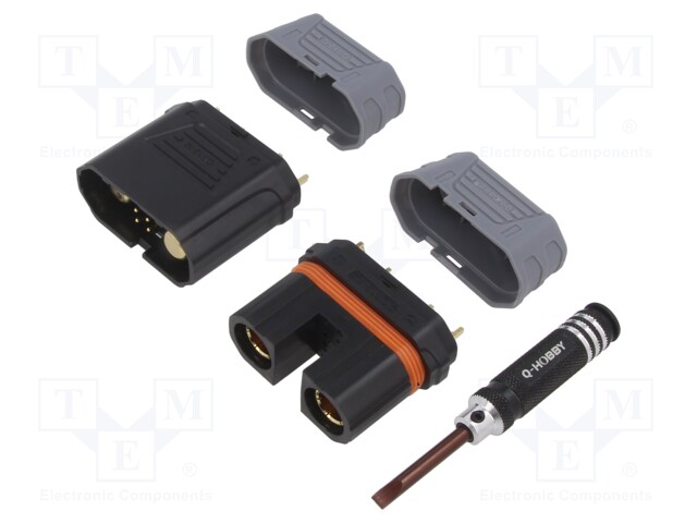 Plug/socket; DC supply; QS; male + female; PIN: 6(4+2); for cable