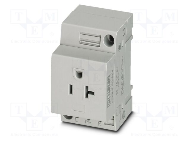 Connector: AC supply; socket; female; 20A; PIN: 3; screw terminal