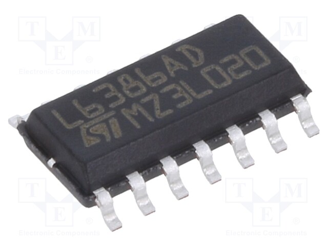 MOSFET Driver, Half Bridge, 9.1 V to 17 V Supply, 650 mA Out, 110 ns Delay, SOIC-14