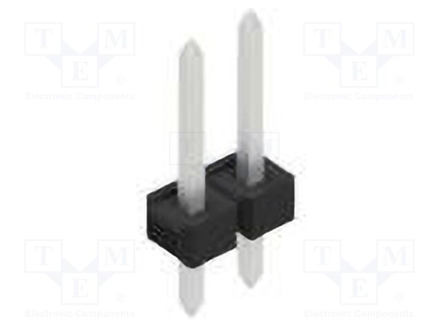 Connector: pin strips; pin header; male; PIN: 2; 2.54mm; THT; 1x2
