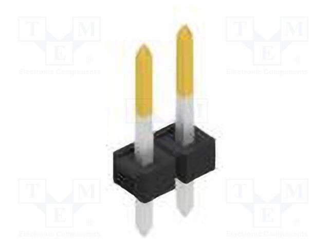 Connector: pin strips; pin header; male; PIN: 2; 2.54mm; THT; 1x2