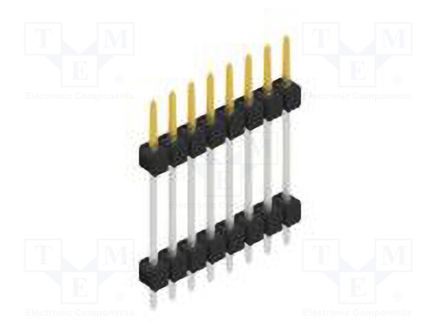 Connector: pin strips; pin header; male; PIN: 8; 2.54mm; THT; 1x8