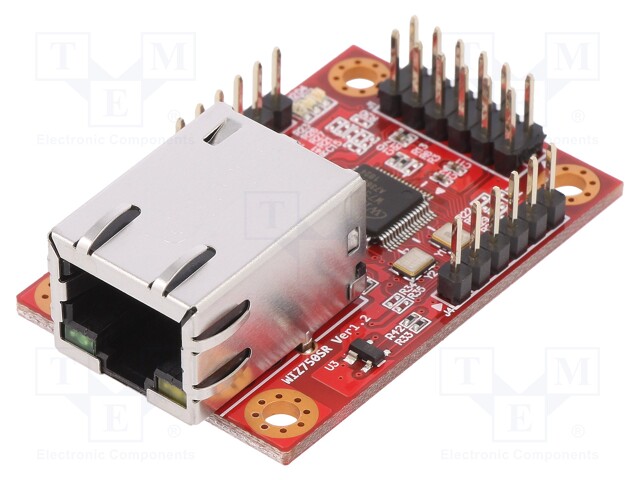 Module: Ethernet; RJ45 magnetically shielded,pin header; 3.3VDC