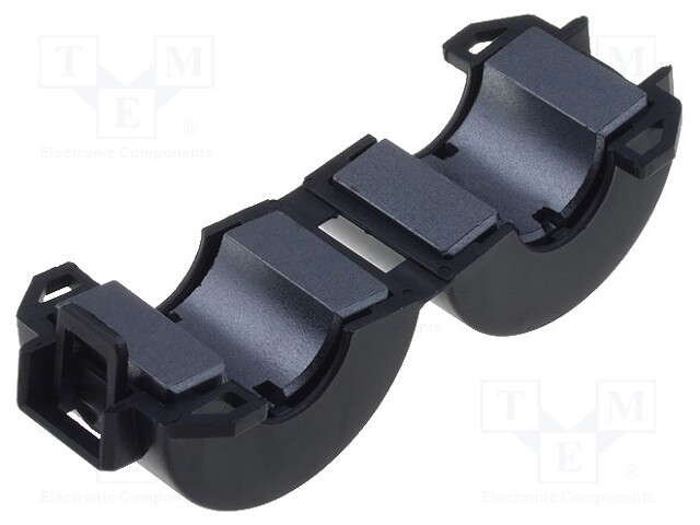 Ferrite: two-piece; on round cable; Ø: 11.5mm; 50Ω; A: 28mm; B: 32mm