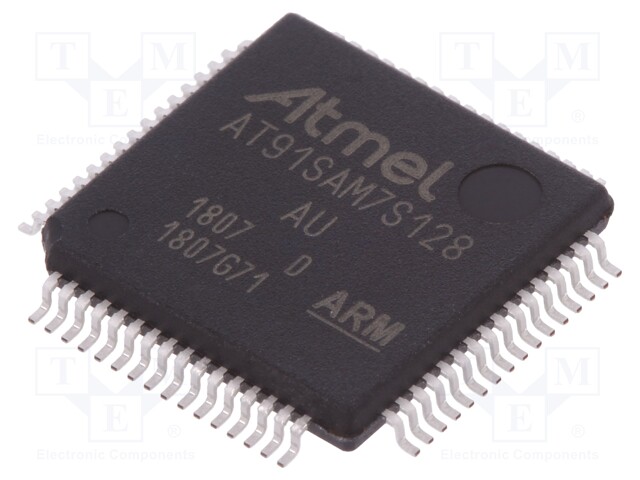 ARM7TDMI microcontroller; SRAM: 32kB; Flash: 128kx8bit; LQFP64