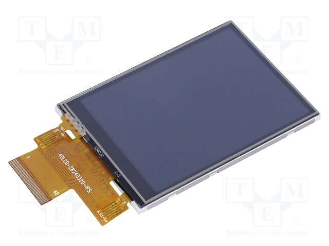 Display: LCD; graphical; 240x320; 50x69.2x3.5mm; 2.8"; LED; PIN: 40