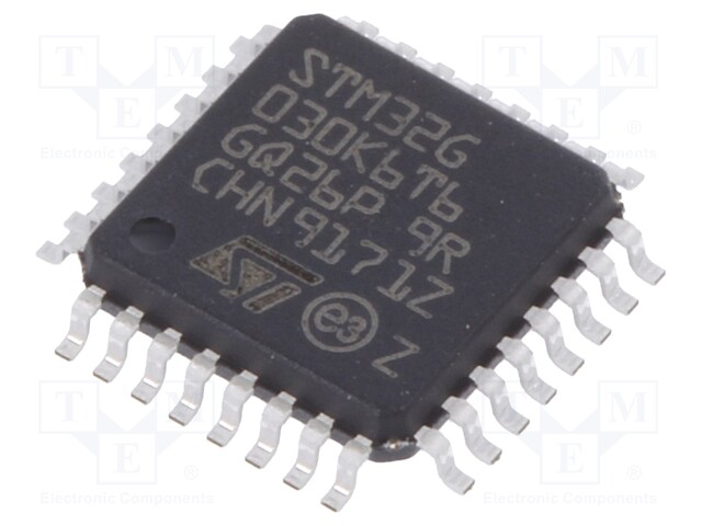 ARM microcontroller; Flash: 32kB; 64MHz; SRAM: 8kB; LQFP32