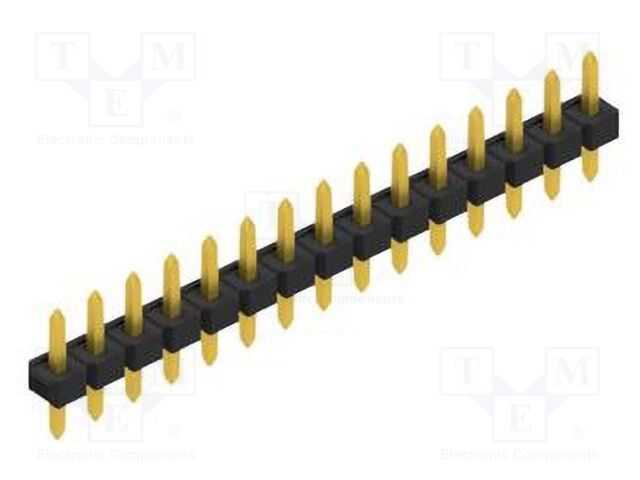 Connector: pin strips; pin header; male; PIN: 15; 2.54mm; THT; 1x15