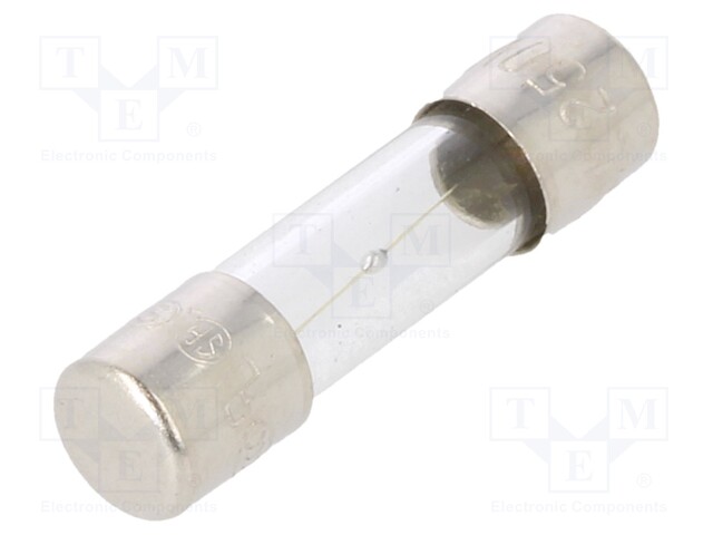 Fuse: fuse; 1A; 250VAC; glass; 20x5.2mm; brass; bulk; nickel plated