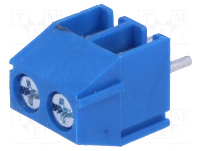 PCB terminal block; angled 90°; 3.5mm; ways: 2; on PCBs; terminal
