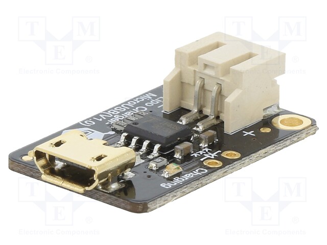 Module: Li-Po/Li-Ion charger; 5VDC; USB micro; TP4056X; 500mA