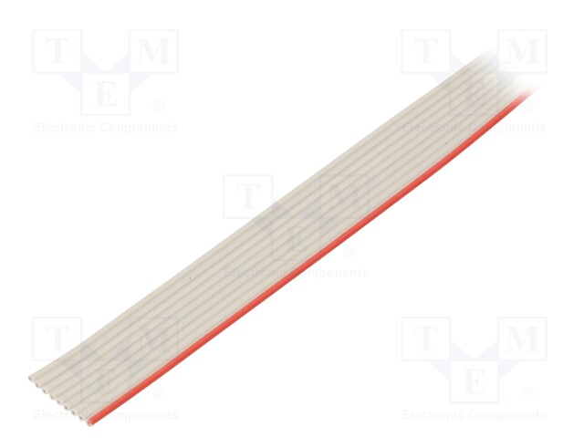 Wire: ribbon; 1.27mm; stranded; Cu; 9x28AWG; unshielded; grey; 30.5m