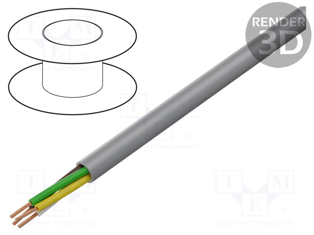 Wire: control cable; chainflex® CF130.UL; 4x0,25mm2; PVC; grey