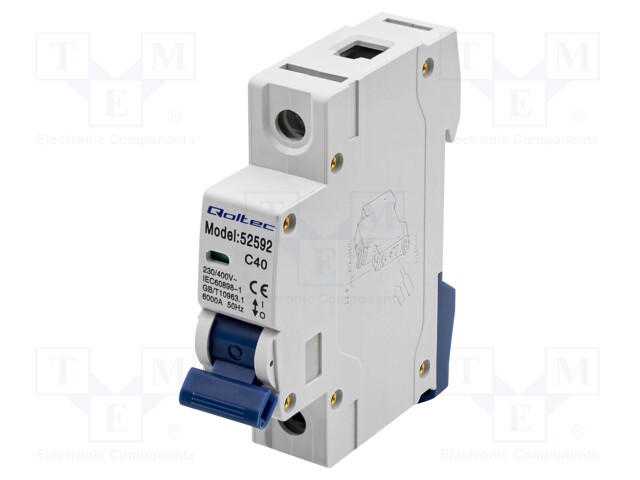 Circuit breaker; Poles: 1; for DIN rail mounting; -10÷85°C; IP20