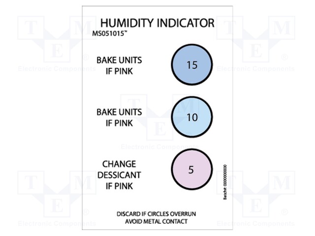 Humidity indicator; ESD; 125pcs.