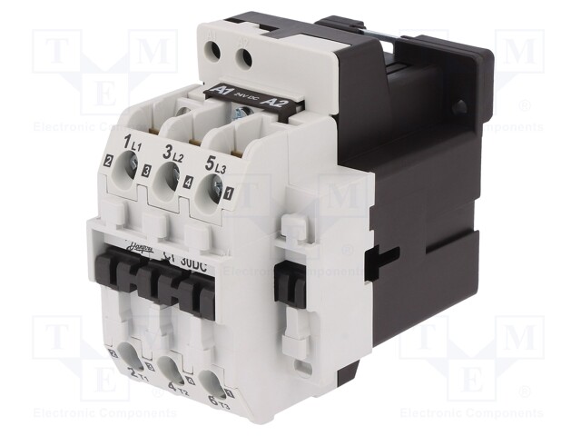 Contactor: 3-pole; NO x3; 24VDC; 32A; DIN,panel; CI 30; -40÷80°C