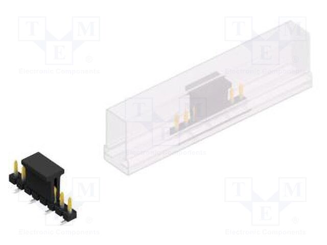 Connector: pin strips; pin header; male; PIN: 8; 2.54mm; SMT; 1x8