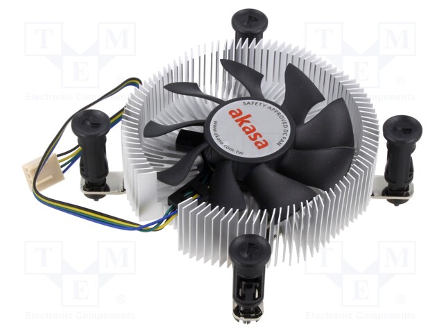 Heatsink: extruded; 12VDC; aluminium,copper; 56.9m3/h; H: 29.92mm