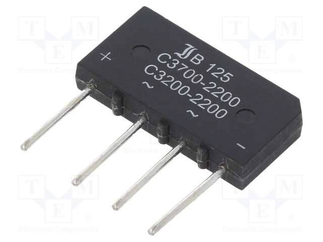 Bridge rectifier: single-phase; Urmax: 250V; If: 3.7A; Ifsm: 150A