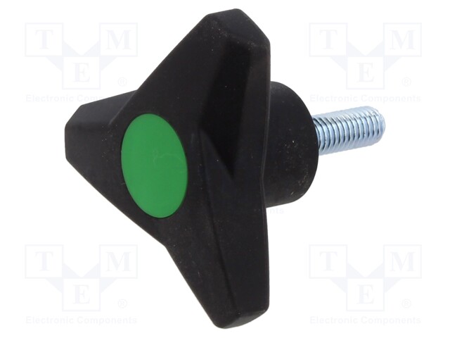 Knob; Ø: 63mm; Ext.thread: M8; 25mm; H: 30.5mm; technopolymer PA