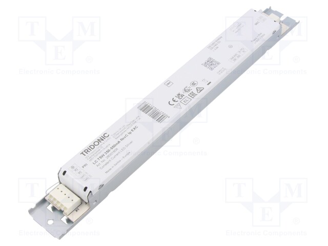 Power supply: switched-mode; LED; 75W; 80÷220VDC; 250÷550mA; OUT: 1