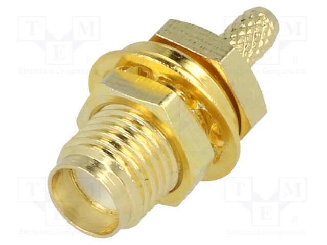 Plug; SMA; male,reverse; straight; RG174; crimped; for cable