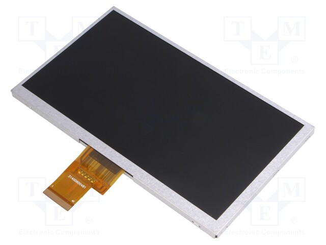 Display: TFT; 7"; 1024x600; Illumin: LED; Dim: 164.8x99.8x5.65mm