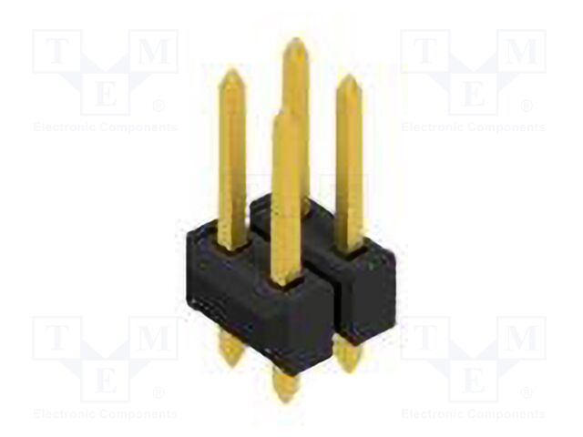 Connector: pin strips; pin header; male; PIN: 4; 2.54mm; THT; 2x2