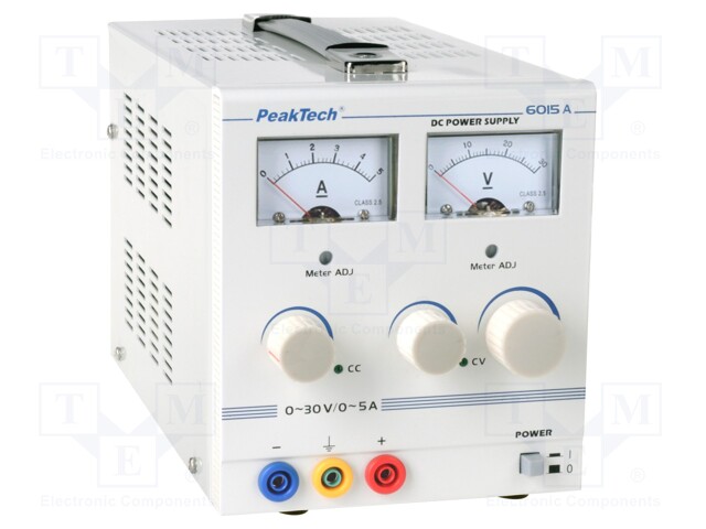 Power supply: laboratory; single-channel,adjustable; 0÷30VDC