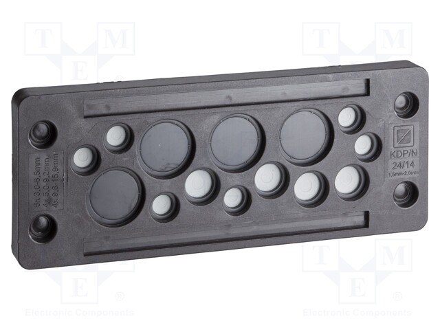 Multigate grommet; Holes no: 22