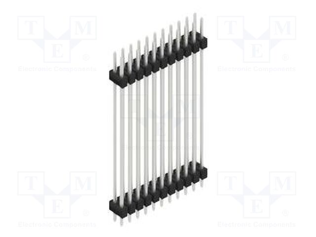 Connector: pin strips; pin header; male; PIN: 22; 2.54mm; THT; 2x11