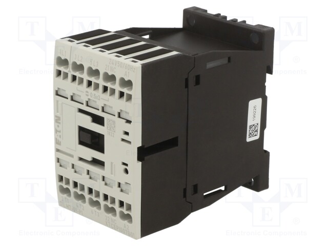 Contactor: 3-pole; NO x3; Auxiliary contacts: NC; 24VAC; 7A; DILM7