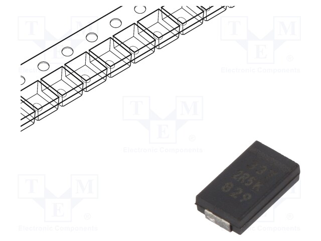 Capacitor: polymer; 330uF; 2.5VDC; Case: V; 2917; ESR: 9mΩ; SMD; ±20%
