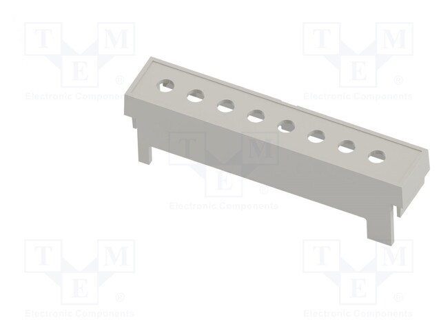 Terminals cover; 4M Modulbox One; grey; 7.65mm; Holes no: 8