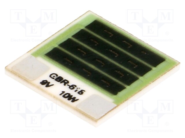 Resistor: thick film; heating; glued; 8.1Ω; 10W; 12.7x12.7x1mm