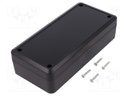 Enclosure: multipurpose; X: 89mm; Y: 189mm; Z: 50mm; ABS; black
