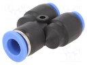 Push-in fitting; reductive,Y-Yap spliYYer; -0.95÷15bar; Mat: PBT