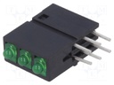 LED; in housing; green; 1.8mm; No.of diodes: 3; 38°
