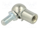 Mounting element for gas spring; Mat: zinc plated steel; 13mm