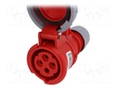 Connector: AC supply 3-phase; socket; female; 16A; 400VAC; IP67