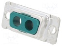 D Sub Connector Housing, 2 Ways, Combo Layout D Sub, DE, FCI DW Series, Plug, Steel Body