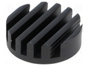 Heatsink; LED; Ø: 33mm; H: 10mm; 17.6K/W; Colour: black