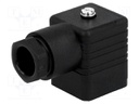 Connector: valve connector; plug; form A; 18mm; female; PIN: 3; 16A