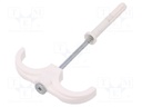 Holder; ØBundle : 14÷25mm; white; Ømount.hole: 6mm; Sockets: 2