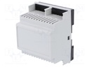 Enclosure: for DIN rail mounting; Y: 90mm; X: 70mm; Z: 58mm; grey