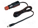 Automotive/main power supply; DC 5,5/2,5 plug; 8A; black; 2m