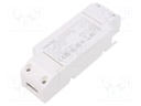 Power supply: switched-mode; LED; 25W; 43÷60VDC; 500mA; 198÷264VAC