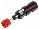 Cigarette lighter plug; screw terminal; 8A; Sup.volt: 12÷24VDC