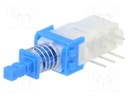 Switch: push-button; Pos: 2; DPDT; 0.1A/30VDC; Leads: for PCB