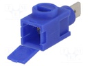 Terminal block; ways: 1; 0.14÷2.5mm2; Plating: nickel plated; blue